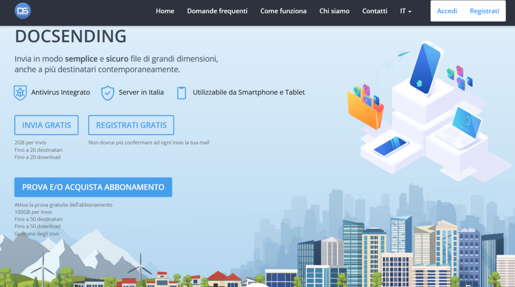 home page www.docsending.com